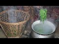 Nepali village || Drying green vegetables in the village