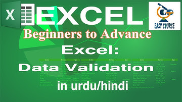 excel data validation in hindi urdu : the mentor