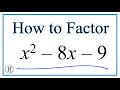 Factoring Quadratic Equations Concepts