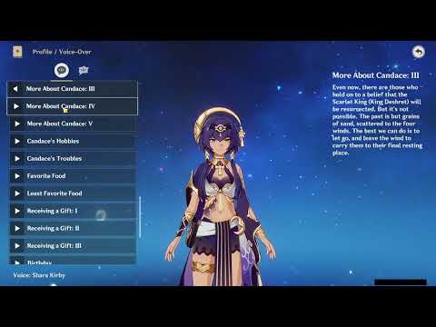 CANDACE ALL VOICE LINES (ENGLISH)