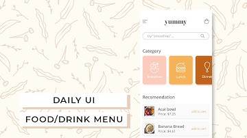 Food Menu | UI Design Time Lapse