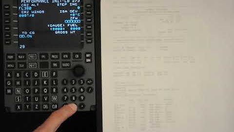 27.1 MCDU Perf Init Set Up