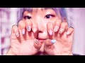 do my nails with me (korean crystal nails) LOWKEY ASMR