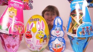 OEUF & JOUET] Super maxi géant Kinder Surprise plein de jouets et oeufs -  Unboxing giant full egg 