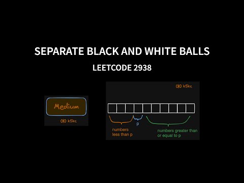 Separate Black and White Balls - Leetcode 2938 - Java