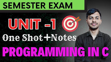 Programming in C🎯💪🏽 | Unit 1 One-Shot #15forteen #engineering #bca #btech #programming #code #ipu
