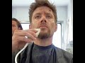 Jensen shaving his hiatus beard