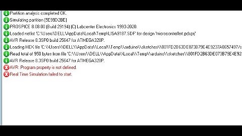 Problem  in proteus |AVR: Program property is not defined.