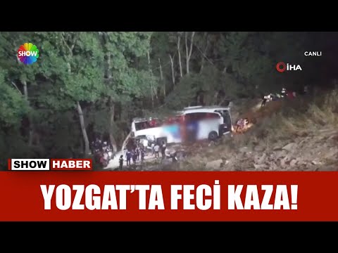 Yozgat'ta yolcu otobüsü şarampole uçtu!