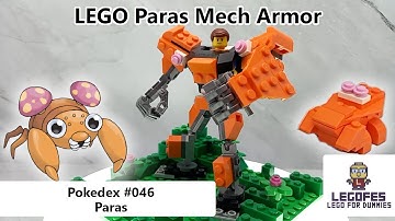 LEGO POKEMON MECH - Pokedex 046 Paras (Tutorial Build & Armor Robot Mode)