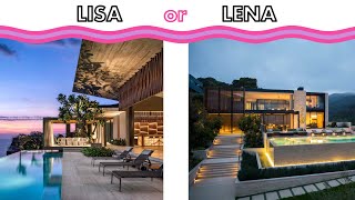 LISA or LENA - LUXURIOUS HOUSES | mansion | bathroom | kitchen (your choice Black or White)