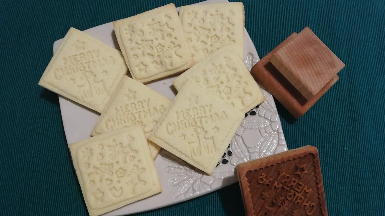 Stampo Per Biscotti Natalizi In Legno - Goffratura Motivi Festivi Per Dolci Fatti In Casa