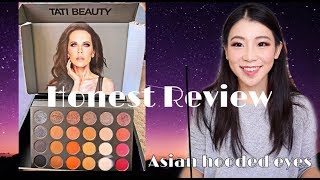 Tati Beauty Eyeshadow Palette HONEST Review| swatches and try-on on Asian hooded eyes