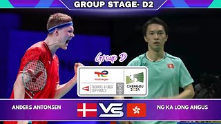 Anders Antonsen vs Ng Ka Long Angus| Group Stage | Thomas & Uber Cup 2024 Badminton