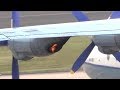 Flaming and noisy Antonov An-12 startup (and smoky takeoff!)