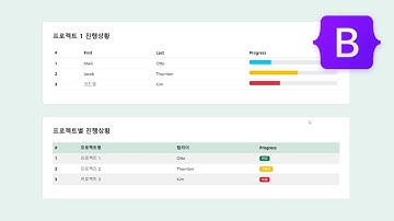 부트스트랩5 무료 강좌 | 예제 10 :  Table 스타일 | 표 색상, hover 효과, 줄 무늬 스타일