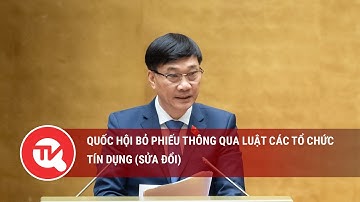 Quốc hội bỏ phiếu thông qua Luật các tổ chức tín dụng (sửa đổi) | Truyền hình Quốc hội Việt Nam