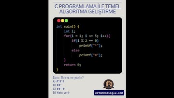 C Programlama ile Temel Algoritma Geliştirme #clanguage  #7 #cdili #eğitim #cprogramming