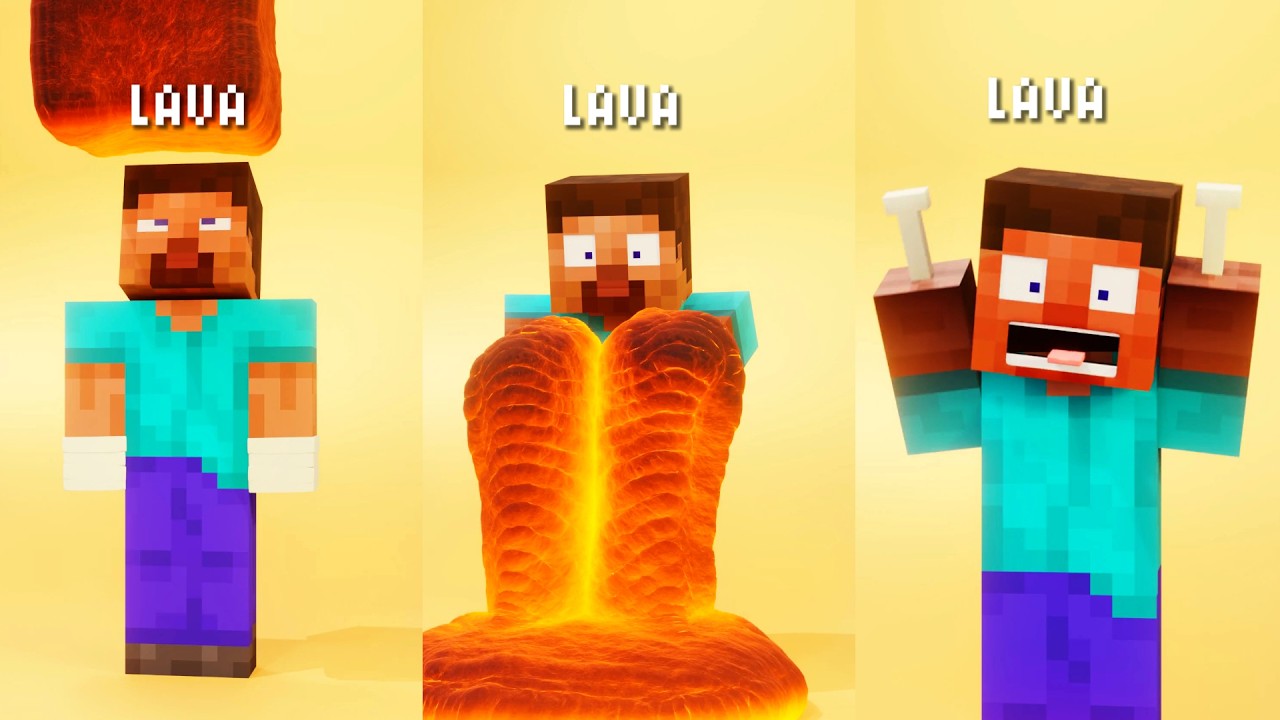 The Most Satisfying Simulations of Minecraft 🤯🔥 Blender Physics Showcase