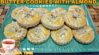 BUTTER COOKIES WITH ALMOND | HOMEMADE BISCUITS | FILIPINA MOROCCAN FAMILY.