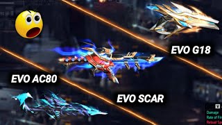 FREE FIRE OB39 NEW EVO GUN SKINS😱 EVO G18 | EVO AC80 | NEW EVO SCAR🔥