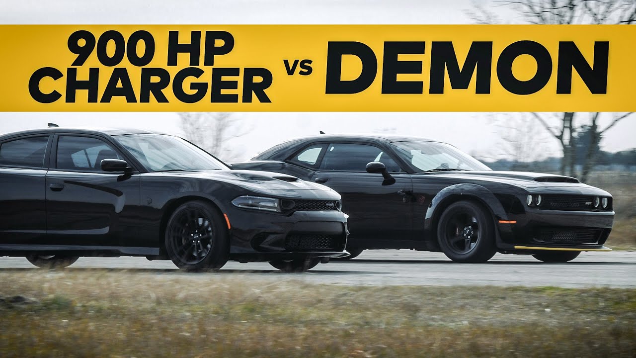 Dodge Demon vs 900 HP Hellcat Charger // Street Race Comparison! - YouTube