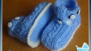 Сандалики спицами.Knitting booties for the baby Сандалики спицами.Knitting booties for the baby