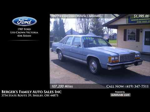 1987 Ford Ltd Crown Victoria 4dr Sedan | Berger's Family Auto Sales Inc, Shelby, OH - SOLD