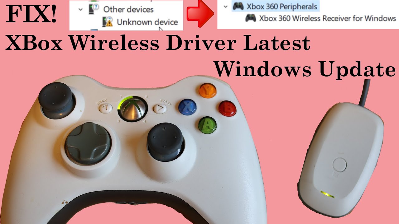 How to fix install Xbox 360 controller wireless receiver drivers - Latest  Windows Update! - YouTube