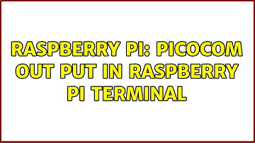 Raspberry Pi: picocom out put in raspberry pi terminal