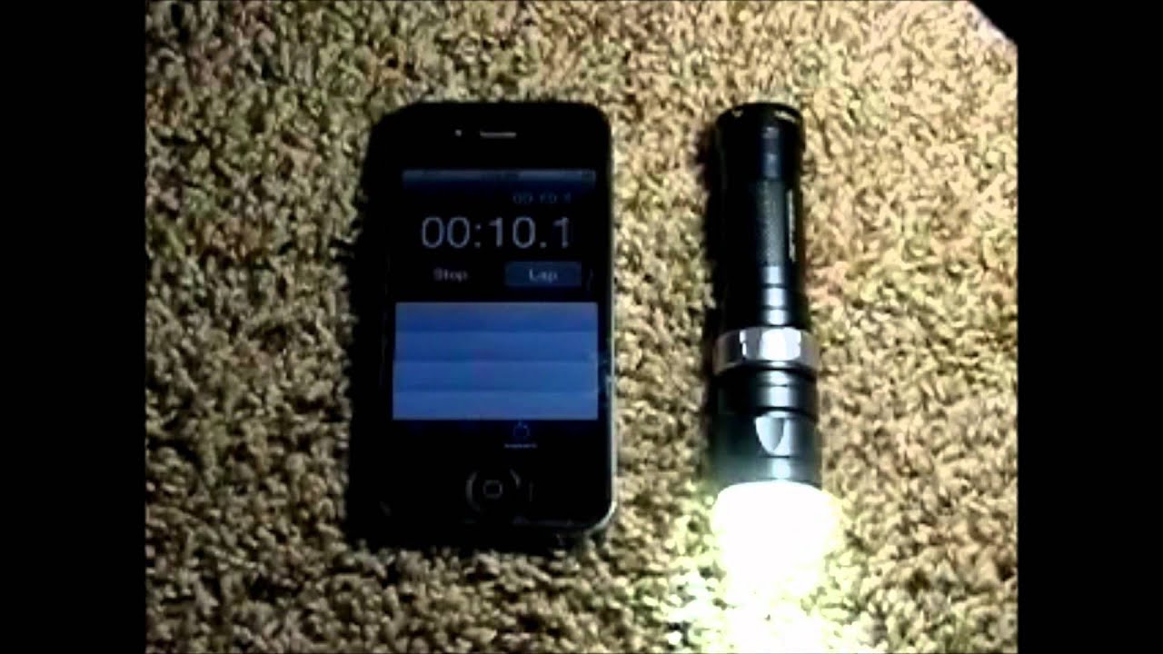 JetBeam RRT0 XML LED Flashlight Strobe Hz in Slow Motion YouTube