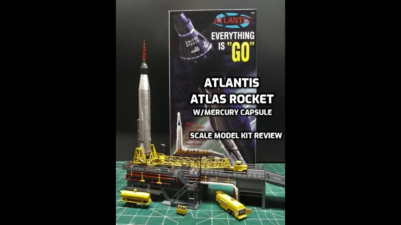 Launch Tower model kit 1/110 Atlantis 1833  Atlas Rocket With Mercury Capsule 