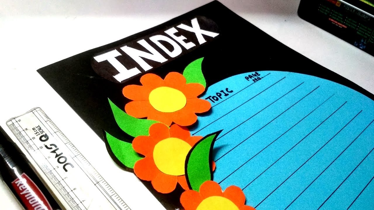 How to make Index page of project  Decorative Index page  Index design  ideas