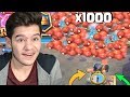 1000 İSKELET FIÇISI VS 1 CELLAT (ÜZDÜ) - CLASH ROYALE