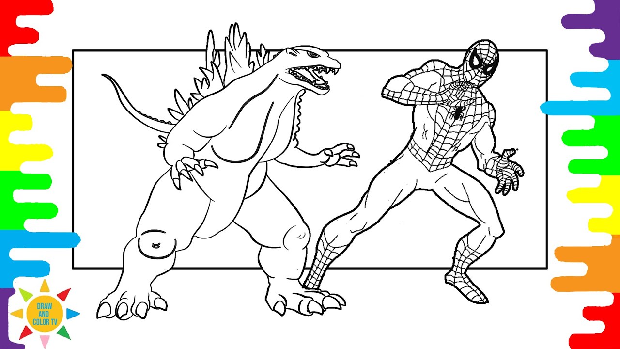 910 Coloring Pages Godzilla  HD