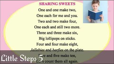Standard 5 English Little Steps 5 Activity 1 Poem // Sharing Sweets @prataps.rathod9485