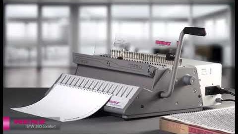 Renz - SRW 360 3:1 Pitch Comfort Plus  Wire Binding and Electric Punching Machine