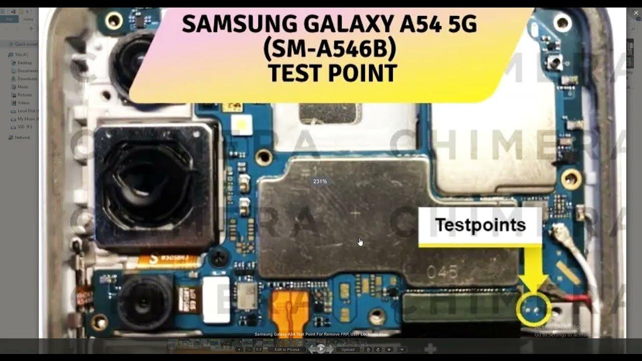 Samsung Galaxy A54 Test Point For Remove FRP User Lock and Flashing