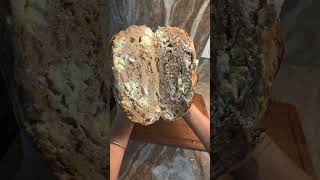 Everything Bagel Chive Cream Cheese Sourdough Crumb Reveal 🥯🍞