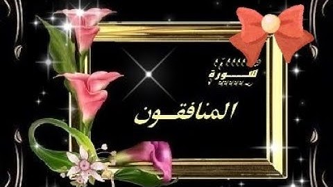✨قرآن كريم بصوت جميل جدا يشرح القلب💖 سورة المنافقون🌹2022