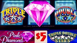 Classic Triple Double Stars and Pink Diamond 3 Reel Slots