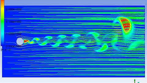 Chess Subsea Engineering   SST Transient Flow Over a Cylinder   StreamLine Velocity