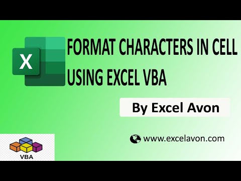 Format characters in the cell using Excel VBA -Excel Avon