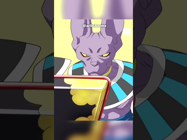 Beerus Solves the Mystery of Goku Black 🥶#beerus #dbs #gokublack #zamasu #shorts class=