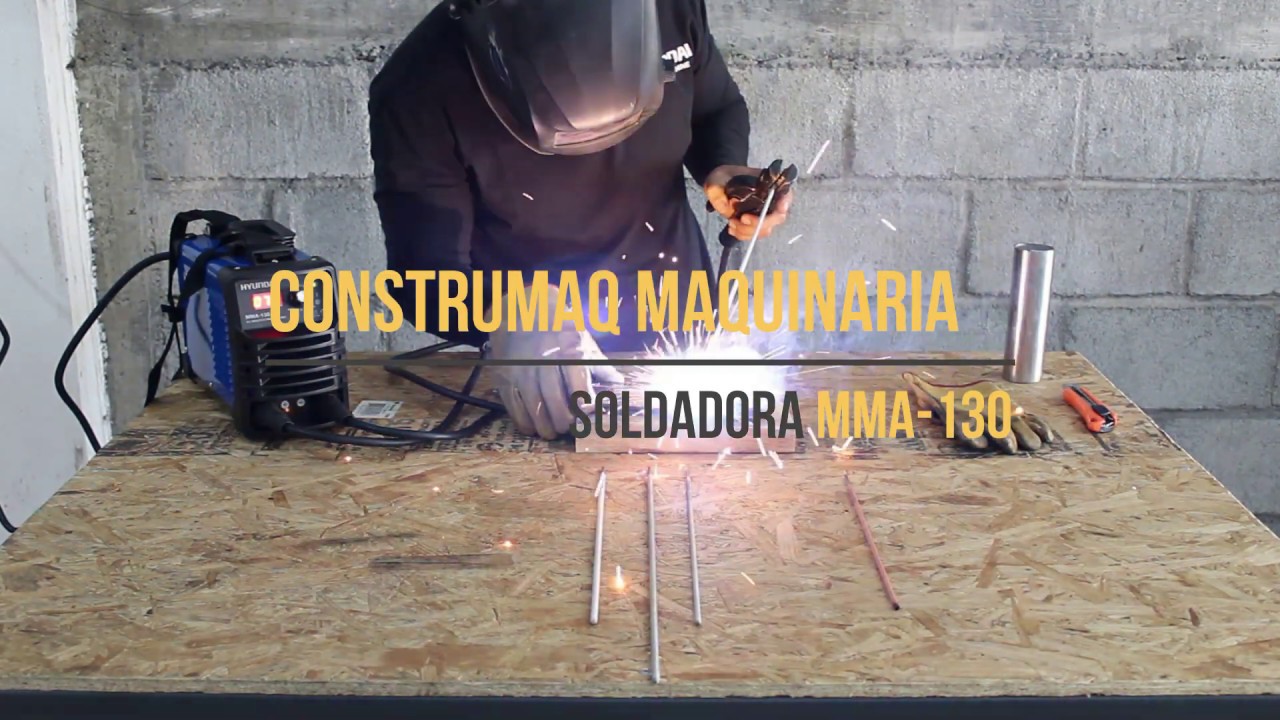Soldadora Inversora HYUNDAI modelo MMA-130 120 Amp. - YouTube