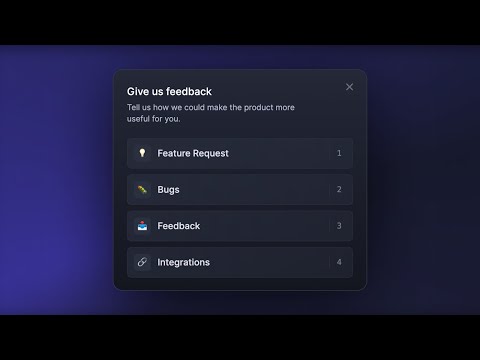 Introducing brand new Feedback Widget ✨