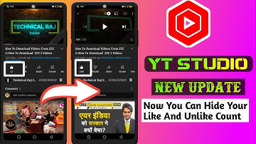 Yt Studio New Update || how to hide like dislike on youtube