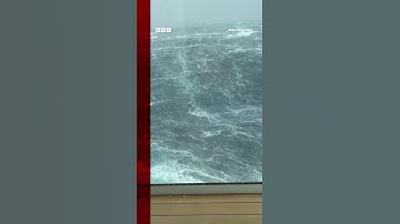 Huge waves filmed on cruise ship in storm in Bay of Bisacy #Shorts #CruiseShip #BBCNews