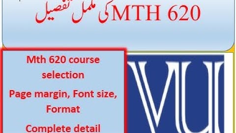 How To Write The Project Of Mth620