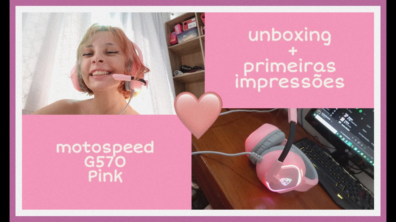 MEU HEADSET ROSA NOVO - Unboxing | Motospeed G750 Pink - YouTube